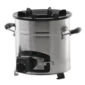 BBQ-Toro Raketenofen RAKETE #3 aus Edelstahl | Rocket Stove für feste Brennstoffe (Holz, Holzkohle & Pellets) | Für Dutch Oven & Grillpfannen | Mit USB Gebläse