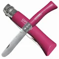 Opinel Kindermesser Klappmesser Taschenmesser abgerundete Klinge Buchenholz pink