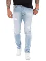 Rock Creek Herren Jeans Hose Regular Slim Stretch Jeans Herrenjeans Herrenhose Denim Stonewashed Basic Stretchhose Raw RC-2144 Hellblau W38 L30