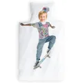 Carpe Sonno Kinder Bettwäsche 135x200 mit Kissenbezug 80x80 - 100% Renforce Baumwolle, Skater Motiv | Oeko-Tex 100 & Made in Green | Coole Bettwäsche für Jungen