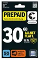 congstar Prepaid ALLNET L SIM-Karte ohne Vertrag I 30 GB Vielsurfer Prepaid-Paket in D-Netz-Qualität I 5G mit 25 Mbit/s + 12€ Startguthaben I Telefonie & SMS Flat in alle dt. Netze I EU-Roaming inkl.
