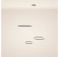s.luce Pendelleuchte LED 3er-Ring Pendelleuchten Kombination Exzentrisch Aluminium, Warmweiß