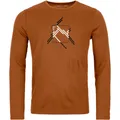 Ortovox 185 Merino Mtn Cutout Ls M Herren bristle brown Merinoshirt XL