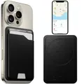 NOMAD Leather Mag Wallet with Find My I MagSafe Kartenetui für iPhone I Black