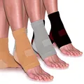 EVOLUXO Fußgelenk-Bandage Fussbandage zur Schmerzlinderung Kompressionssocken Sportbandage Beige (1 Stück)