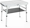 Sportneer Klappbarer Camping-Tisch höhenverstellbar Klapptisch (33T x 17B x 14H)