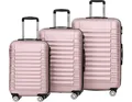 TRVLMORE Koffer & Trolleys - Koffer Set - Kofferset 3 Teilig Hartschale, Gepäck-Sets, Hartschalenkoffer Set, Reisekoffer Set, Koffer Set 3 Stück, Handgepäck Koffer 54x36x20cm, Luggage, Rosa
