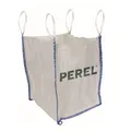 Perel Big Bag 1000 Liter 1m3, Bauschuttsack 1000 kg, 95 x 95 x 110 cm, UV-beständig, 2 Hebeschlaufen, Bauabfallsack für Bauschutt Sand Kies Gartenabfälle, Polypropylen 180 g/m²