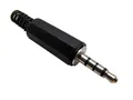 2 Stück 4-polig 3,5 mm stereo Klinkenstecker zum Löten Hobby-Aux-Stecker