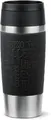 Emsa TravelMug Classic Isolierbecher Edelstahl Schwarz 0,36L 360Oeffnung Set