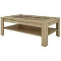 byLIVING Couchtisch RALPH, Breite 110 oder 67 cm, mit Glaseinsatz und Schubkasten, diverse Farben beige 110 cm