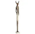 Clayre & Eef Dekofigur Clayre & Eef Dekorative Figur Decoration Hirsch 12 * 12 * 92 cm Grau