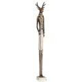 Clayre & Eef Figur Hirsch 92 cm grau Polyresin Weihnachtsdeko