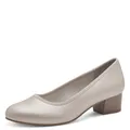 Jana Damen Pumps mit Blockabsatz Vegan, Weiß (Pearlized), 40 EU