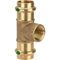 Viega Sanpress T-Stück 126230 42 x Rp 1/2 x 42 mm, Rotguss oder Siliziumbronze,