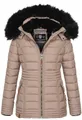 Navahoo Winterjacke Navahoo Umay Princess Damen Winter Steppjacke B900 mit kuschligem Teddyfell und abnehmbarer Kapuze