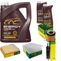 MANN-FILTER Inspektionspaket MANNOL 7L Energy Combi LL 5W-30 für BMW 5er 535i