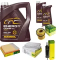 MANN-FILTER Inspektionspaket MANNOL 7L Energy Combi LL 5W-30 für BMW 5er 535i