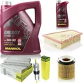 MANN-FILTER Inspektionspaket MANNOL 6L Energy Combi LL 5W-30 für BMW 5er 528i