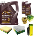 MANN-FILTER Inspektionspaket MANNOL 7L Energy Combi LL 5W-30 für BMW 5er 535i
