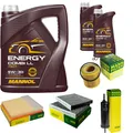 MANN-FILTER Inspektionspaket MANNOL 7L Energy Combi LL 5W-30 für BMW 5er 535i
