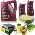 MANN-FILTER Inspektionspaket MANNOL 7L Energy Combi LL 5W-30 für BMW 5er 523i