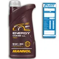 1 Liter Motoröl MANNOL ENERGY COMBI LL 5W-30 API SN BMW LL-04 VW 504 507