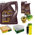 MANN-FILTER Inspektionspaket MANNOL 7L Energy Combi LL 5W-30 für BMW 5er 535i