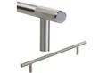 SO-TECH® Möbelgriff Stangengriff G23 BA 160 mm echt Edelstahl Ø 10 mm (1-St), Oberfläche gebürstet / gerändelt, inkl. Schrauben