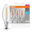 3er Pack Osram BASE E14 LED Leuchtmittel Kerzenform 4W neutralweiss wie 40W