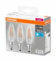 3er Pack Osram LED Kerze BASE E14 Classic B 4W neutralweiss 4000K wie 40W