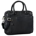 STILORD Adam Vintage Laptoptasche 13,3 Zoll Leder für MacBook Air Pro Henkeltasche Umhängetasche groß A4 für Studium Uni Büro Arbeit echtes Büffelleder Farbe:schwarz