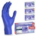 ARNOMED Einweghandschuhe Dunkelblau 100 Stück/Box, Einmalhandschuhe S, Nitrilhandschuhe, Handschuhe Einweg puderfrei, latexfreie Gummihandschuhe, Einweghandschuhe in S, M, L & XL verfügbar