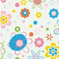 Klebefolie - Möbelfolie bunte Blumen -  45 cm x 200 cm Dekorfolie Folie