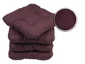 sunnypillow 4er Set Stuhlkissen 40x40 cm Bequeme 8cm Polsterauflage Auflage für Stühle/Bänke in Haus und Garten Sitzkissen Sitzauflage Gartenkissen viele Farben zur Auswahl Violett