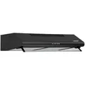 Heinner CH-400-BK Unterbau-Dunstabzugshaube 60 cm, 326,4 m3/h, 3 Stufen, 2×60 W, 1×2 W LED, Schwarz - Schwarz