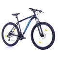 BERLIN BIKE Mountainbike MTB1 – mit komplettem Shimano Set - 21 Gang Shimano FD-TZ500/RD-TY300D, Dacron Hydraulische Scheibenbremsen (Schwarz-Blau, 29 Zoll und 46 cm Rahmenhöhe)