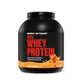 Body Attack 100% Whey Protein Salted Caramel, 2 kg - extra cremiges Eiweißpulver mit Hydrolysat und BCAA´s, unterstützt Muskelaufbau und Diäten, für alle Sportler & Athleten
