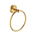 Luxus Handtuchhalter Handtuchring Handttuchauhänger Handtuchstange Badaccessoire Messing - Gold, poliert, edel, elegant, rostfrei (Design 2: Verona)