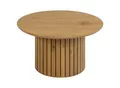 Mid.you Couchtisch, Holz, Holzwerkstoff, Eiche, furniert, rund, Säule, 80x42x80 cm, Wohnzimmer, Wohnzimmertische, Couchtische