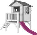 AXI Spielhaus Beach Lodge XL in Weiß mit Rutsche in Lila | Stelzenhaus aus  Holz für Kinder | Kleiner Spielturm für den Garten