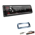 Kenwood 1-DIN Autoradio Bluetooth USB AUX für Ford KA 1996-2008 blau-metallic