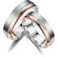 Trauring MARRYA "Titan Ringe Trauringe Eheringe Partnerringe" Gr. 60, rosa (damen ring, silber, rosé gold), Fingerringe, Damen, 60, Titan