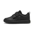 Puma COURTFLEX V3 V PS Sneaker für Jungen, Unisex, Schwarz, Gusseisen, 10 UK