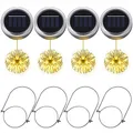 Solar-Einmachglas-Lichter, PChero 4pcs Einmachglas-Deckel 20 LED-Schnur-feenhafte Licht-Dekoration für Garten, Patio, Weihnachten, Halloween [warmes Weiß]