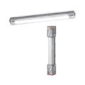 Osram LED-Feuchtraumleuchte, 1x7W, neutralweiß 4000K, 700lm, IP65, staub- und spritzwassergeschützt, für Keller und Garagen, Grau