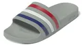 adidas Unisex Adilette Aqua Slides, grey two/mystery ink/pure ruby, 40.5 EU