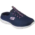 Skechers SUMMITS SWIFT STEP Sabot Sommerschuh, Schlappen, Schlupfschuh in veganer Verarbeitung blau|rosa 37 EU