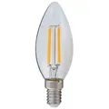 Lindby LED-Leuchtmittel, Kerze, E14, 4 W, klar, 2.700 K