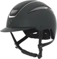 Covalliero Reithelm Elite, Damen Reithelm, Optimale Belüftung, Kunstlederriemen, Herausnehmbares Innenfutter, ABS Hartschale, schwarz, L/59-61cm